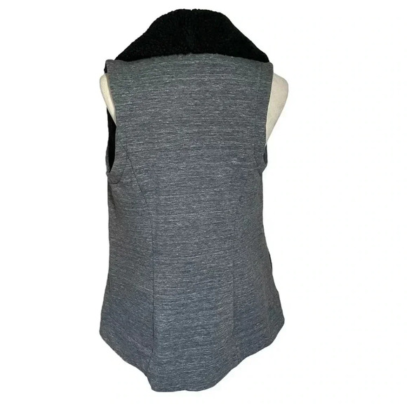 Athleta Sherpa Fleece Apres Anything Gray Oversized  Vest Women Size S - Picture 3 of 7